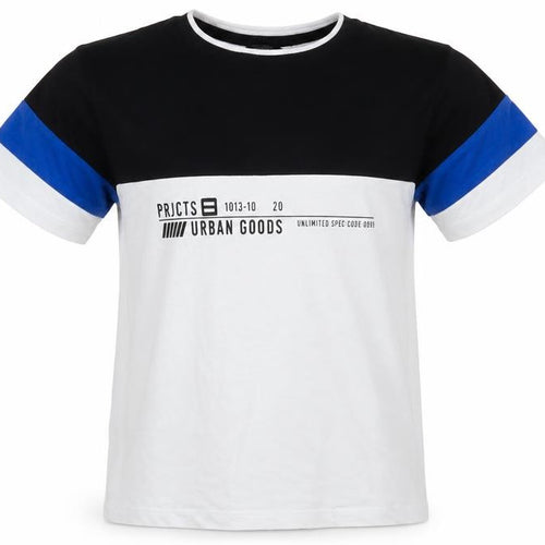 George Boys White  100% Cotton Pullover T-Shirt Size 5-6 Years Round Neck