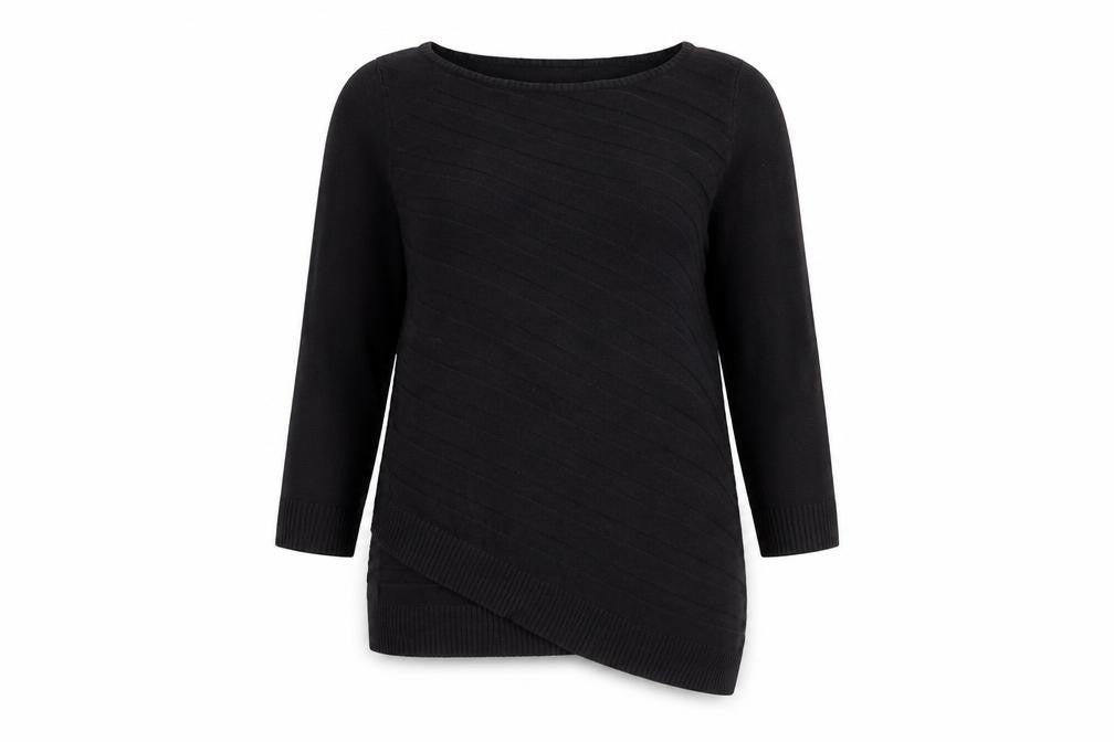 New York & Company Womens Black Round Neck  Acrylic Pullover Jumper Size M