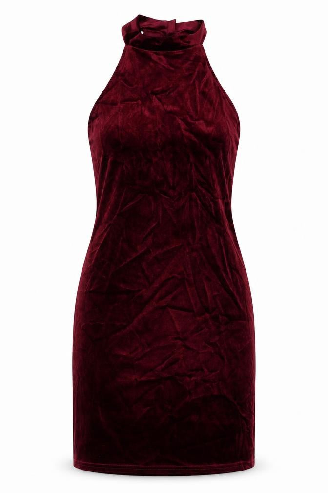 Miss Selfridge Womens Pink  Polyester Tank Dress  Size 10  Halter Button