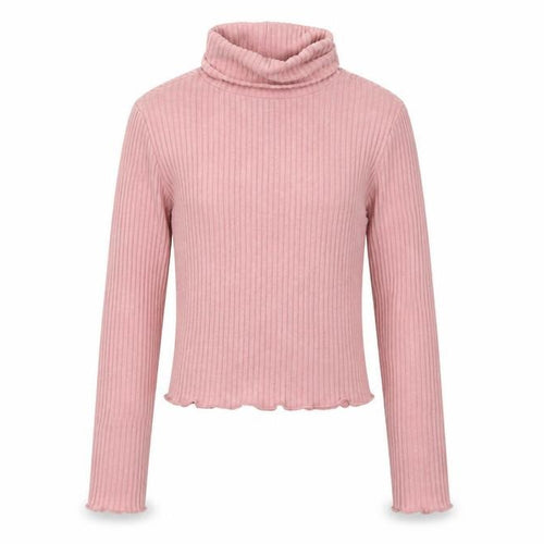 915 Girls Pink Roll Neck  Polyester Pullover Jumper Size 10-11 Years