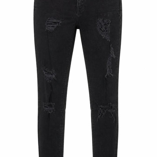 Denim & Co. Womens Black  Cotton Skinny Jeans Size 10 L29 in Slim Zip