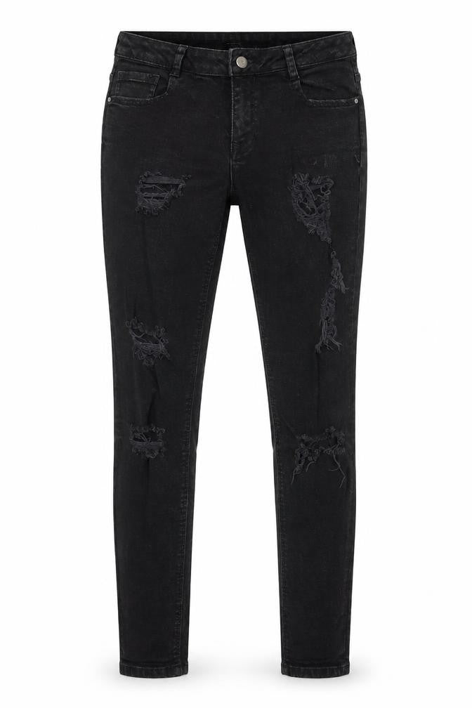 Denim & Co. Womens Black  Cotton Skinny Jeans Size 10 L29 in Slim Zip