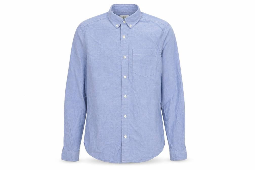 Next Mens Blue  Cotton  Button-Up Size S Collared Button