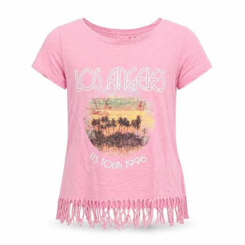 NEXT Girls Pink  Cotton Basic T-Shirt Size 9 Years Round Neck Pullover - Los Angeles