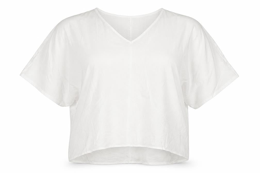 SHEIN Womens White  Polyester Basic Blouse Size XL V-Neck