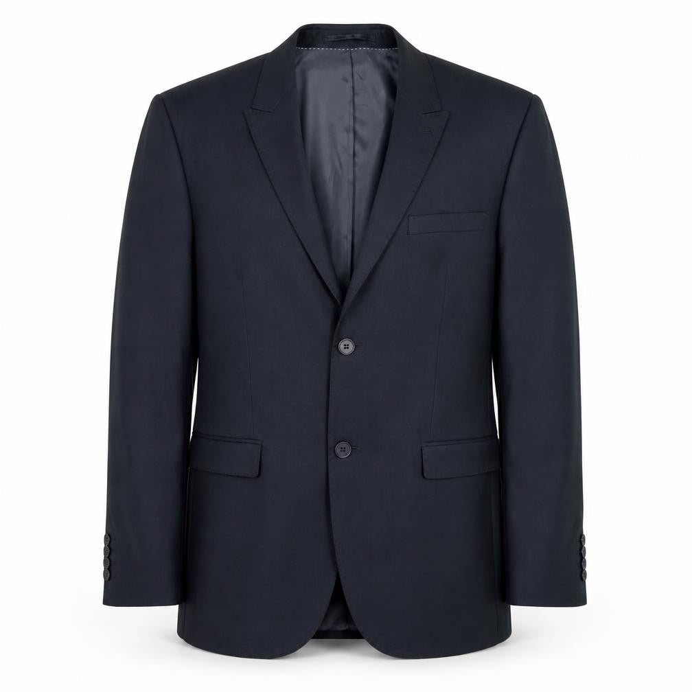 Front view of Topman men’s blue striped polyester jacket blazer, size 40
