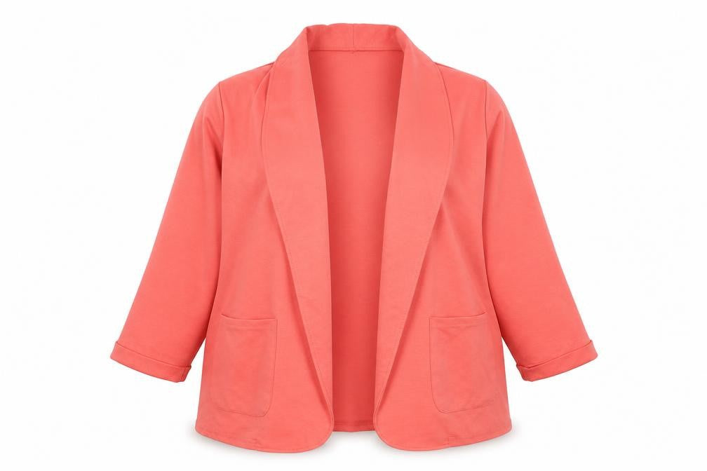 Front view of originkas women’s pink jacket, size XL