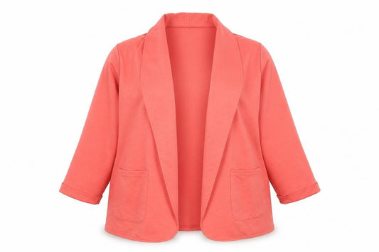 Front view of originkas women’s pink jacket, size XL