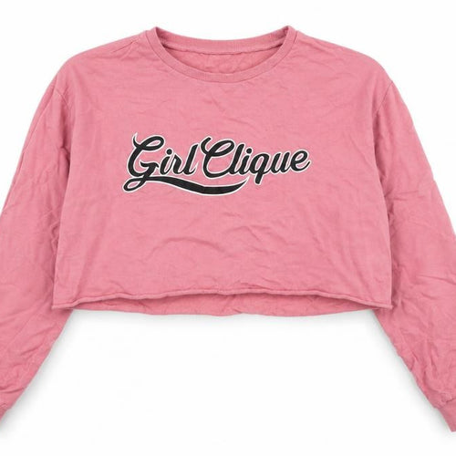 Divided by H&M Womens Pink  100% Cotton Pullover Sweatshirt Size M  Pullover - Girl Clique