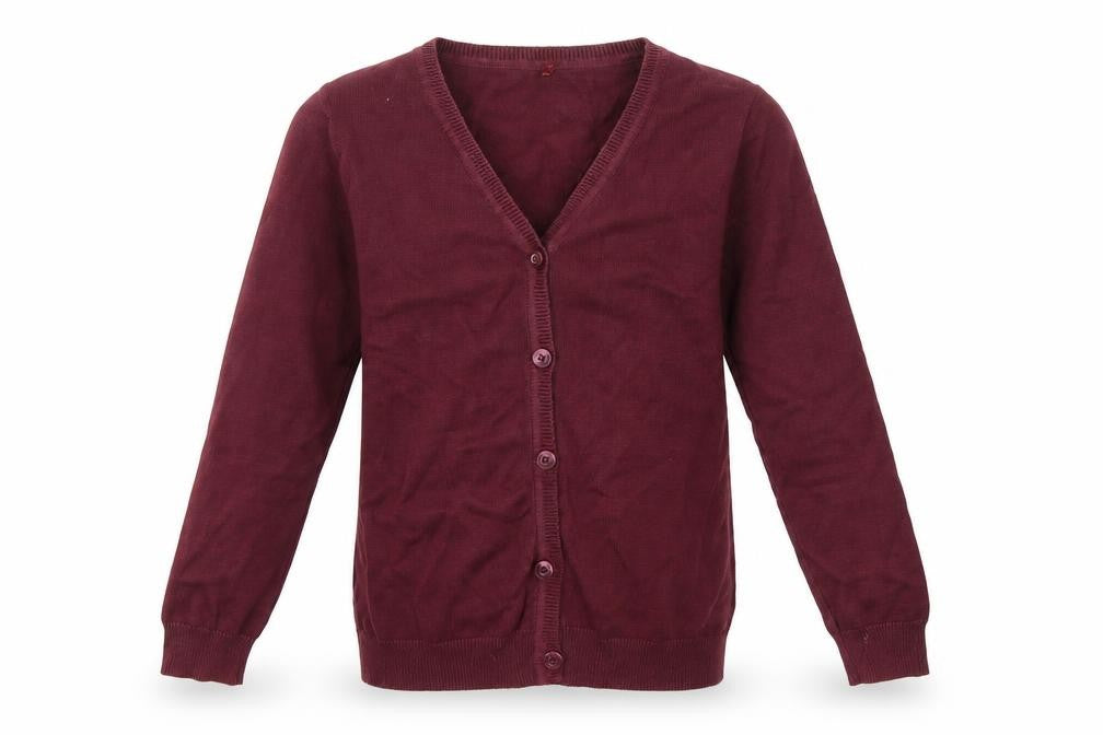 George Boys Red V-Neck  Cotton Cardigan Jumper Size 7-8 Years  Button