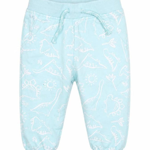Primark Boys Blue Geometric Cotton Sweatpants Trousers Size 6-9 Months