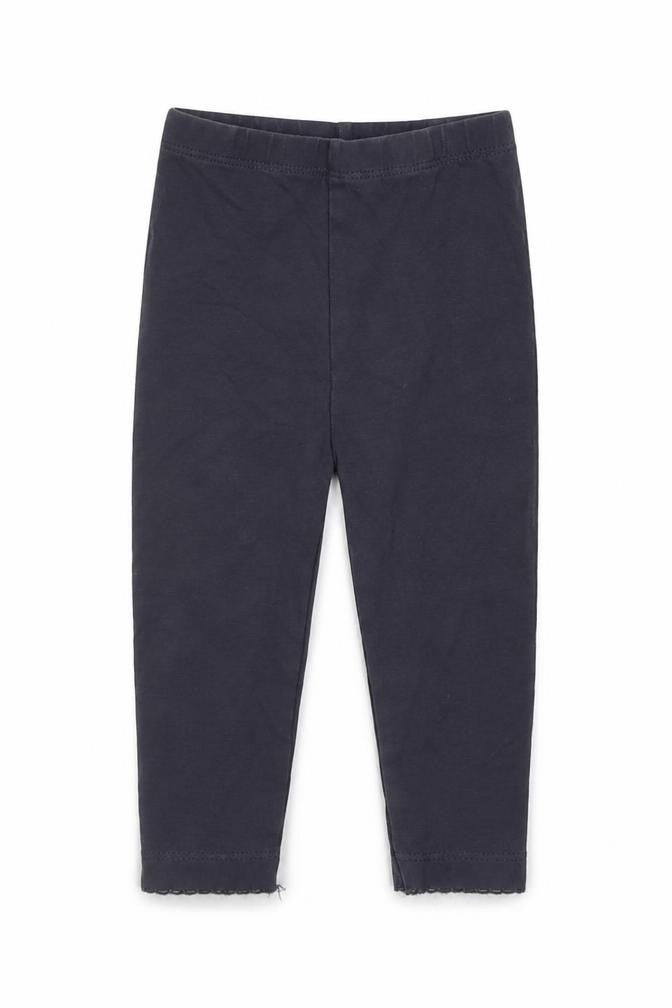 Front view of George girls’ grey cotton capri trousers, size 6-9, months pullover