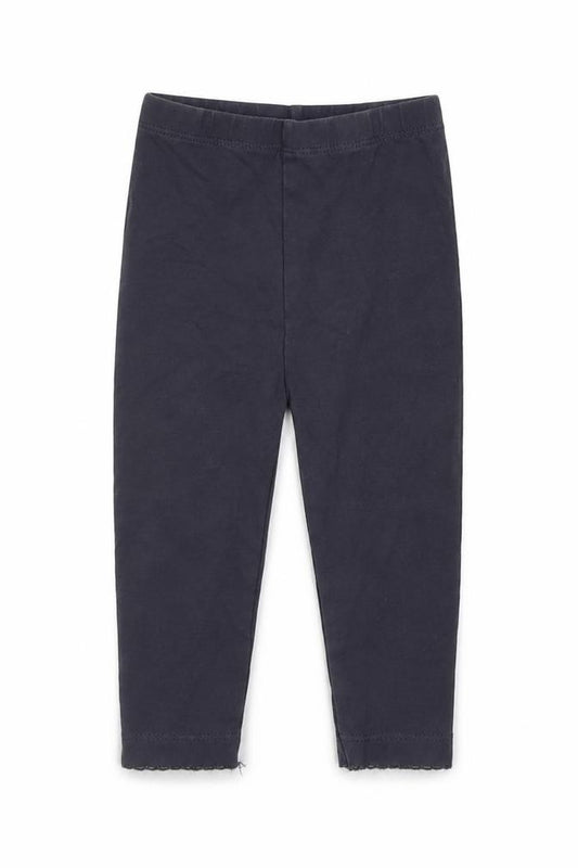 Front view of George girls’ grey cotton capri trousers, size 6-9, months pullover