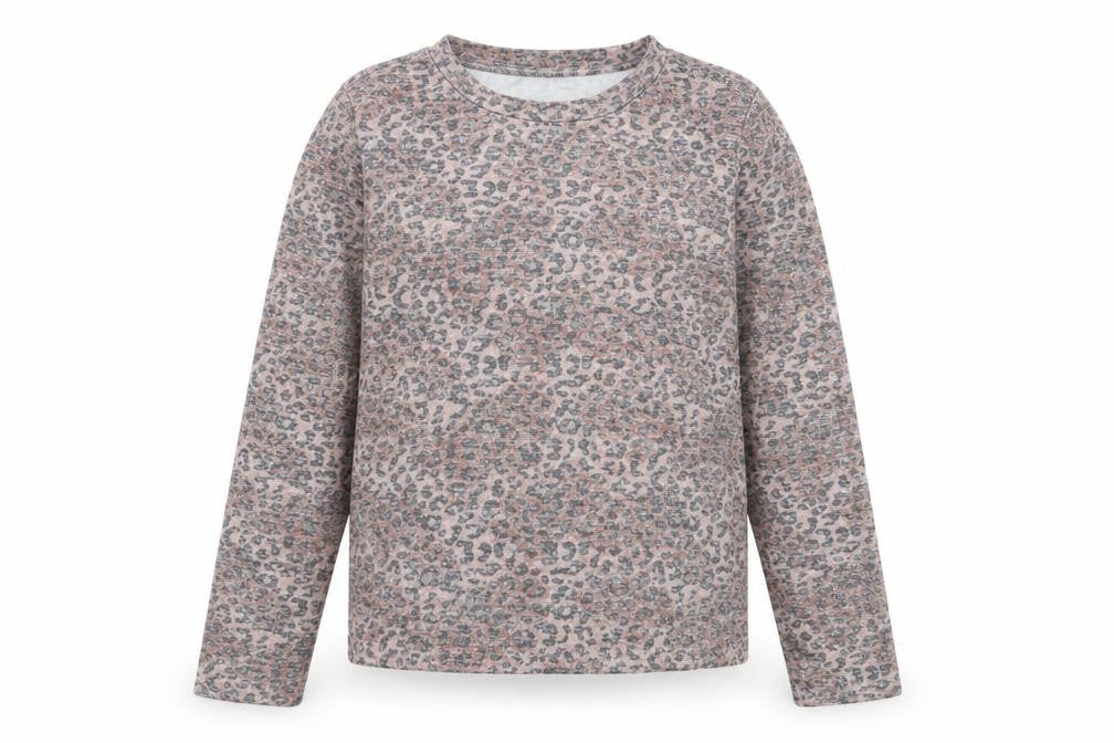 Marks and Spencer Womens Brown Round Neck Animal Print Viscose Pullover Jumper Size 10
