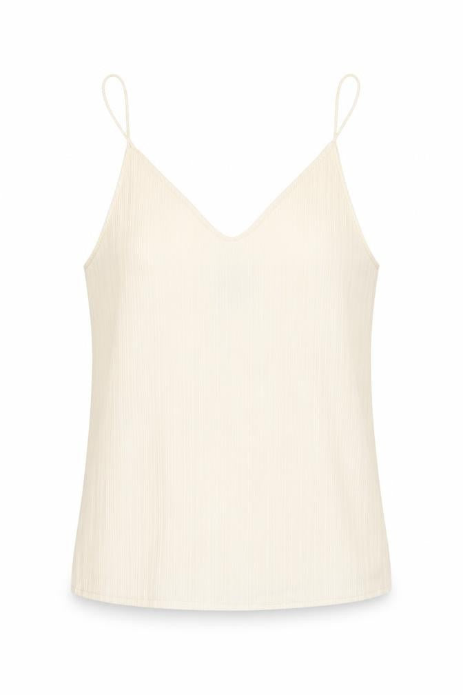 New Look Womens Ivory Striped Polyester Camisole Tank Size 10 V-Neck