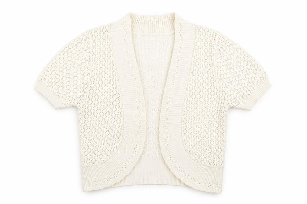 ME Womens Ivory V-Neck  Cotton Cardigan Jumper Size M