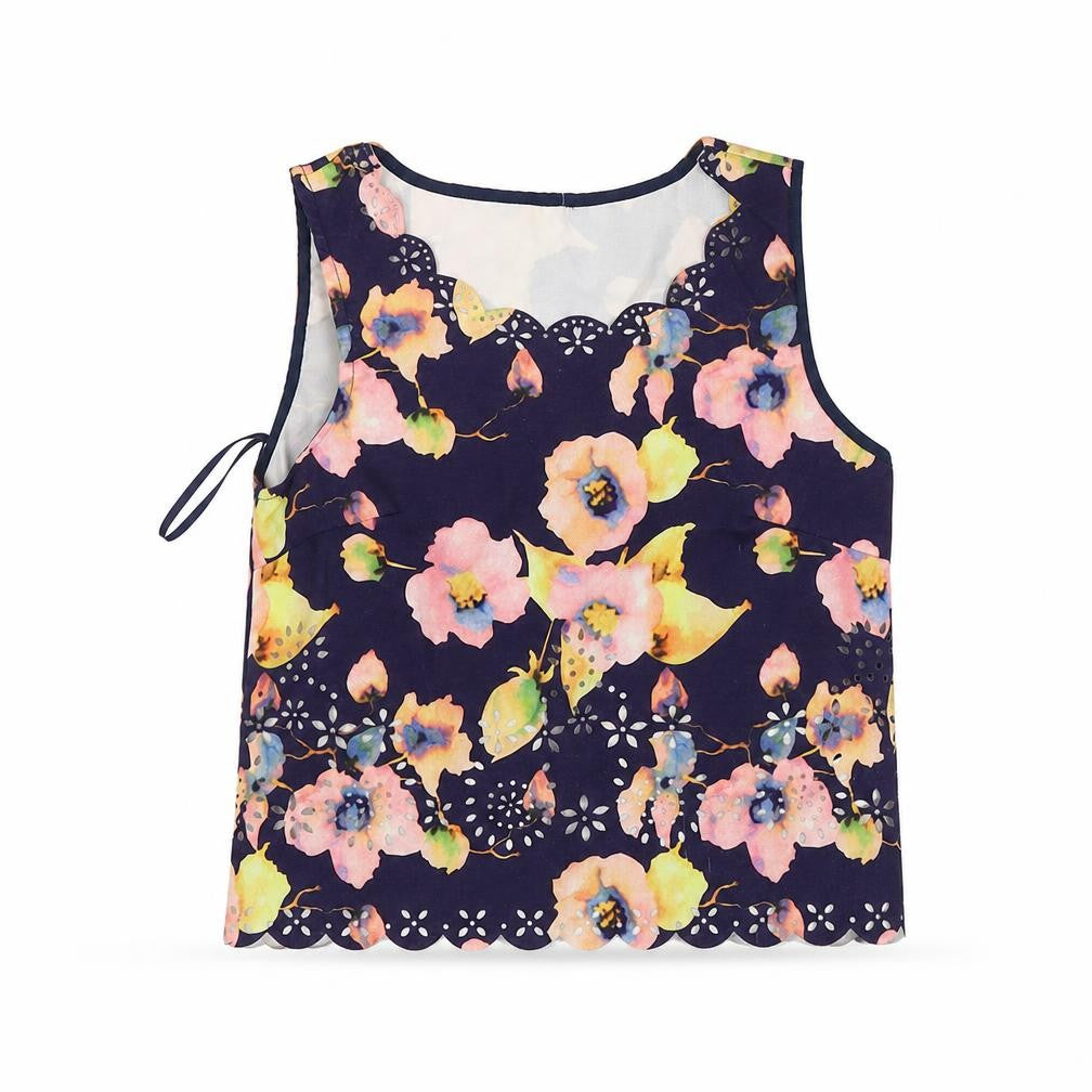 Quiz Womens Multicoloured Floral Polyester Basic Tank Size 8 Round Neck