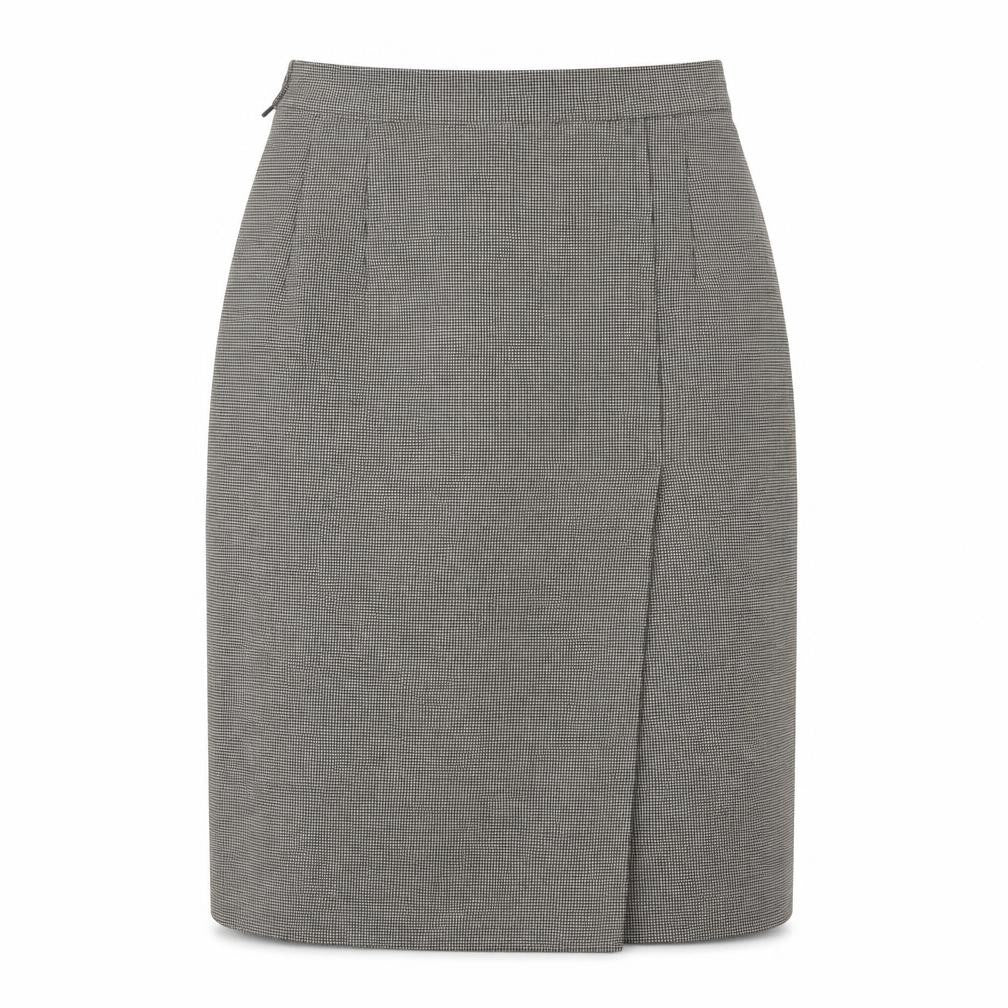 Choise Womens Beige Geometric Viscose A-Line Skirt Size 10   Button