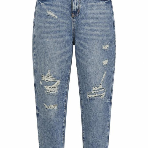 SheIn Womens Blue  Cotton Boyfriend Jeans Size S L29 in Regular Button