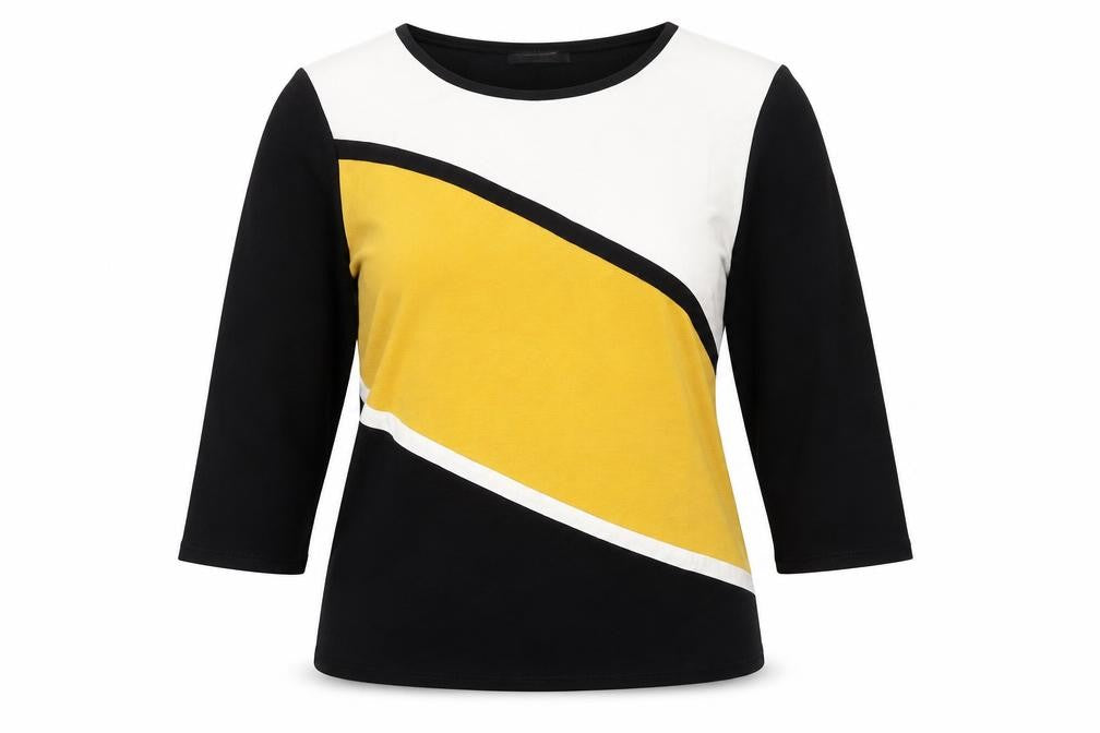 Front view of Just Elegance women’s black crew neck viscose jumper, size UK 14