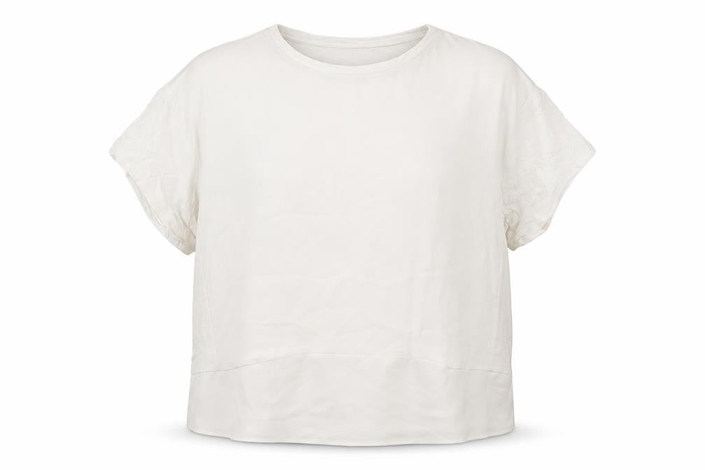 Dunnes Womens White  Polyester Basic Blouse Size L Crew Neck