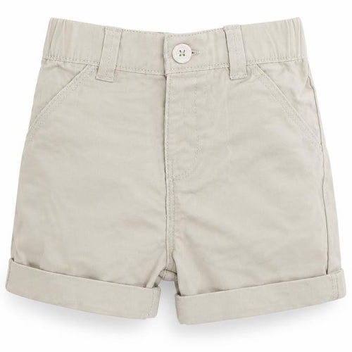 F&F Boys Beige  Cotton Cropped Trousers Size 3-6 Months  Button