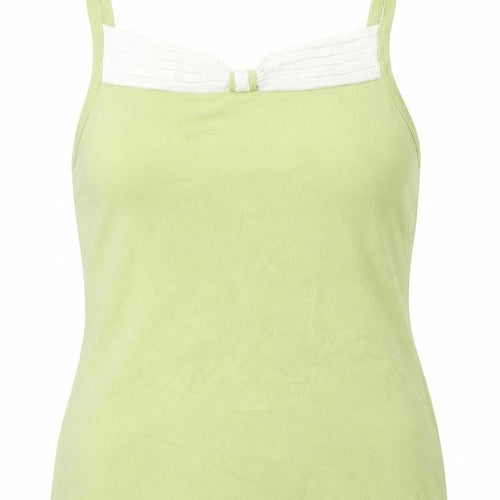 CMD Womens Green  Viscose Camisole T-Shirt Size 12 Square Neck