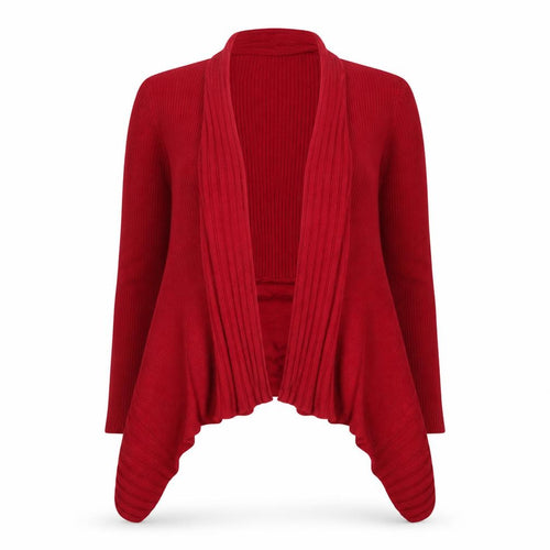 Dunnes Stores Womens Red V-Neck  Nylon Cardigan Jumper Size M