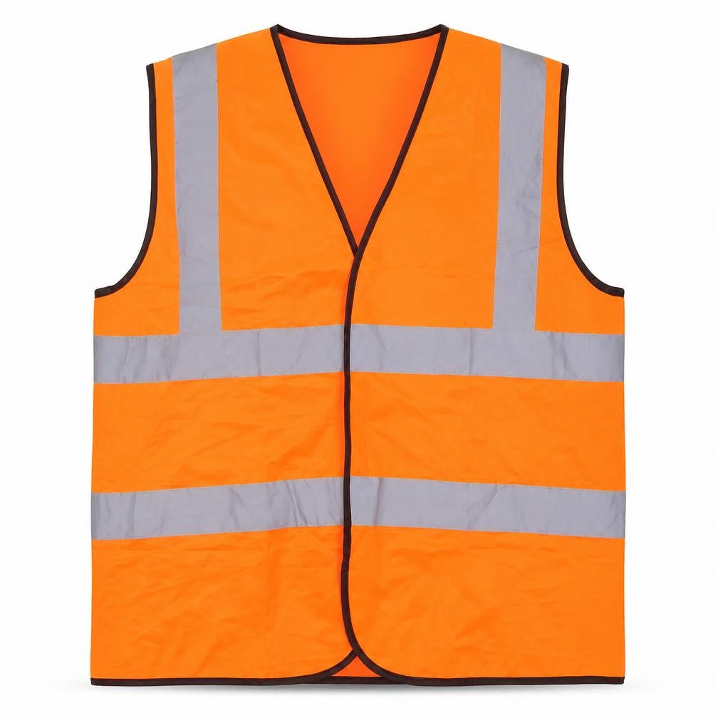 Front view of Uneek men’s orange jacket, size XL, hook & loop - work wear