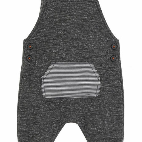 George Boys Grey  Cotton Dungaree One-Piece Size 0-3 Months  Button