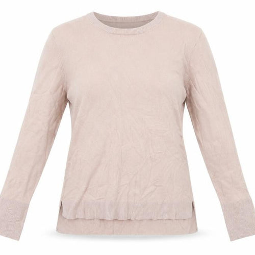 Mango Womens Pink Round Neck  Polyester Pullover Jumper Size 8