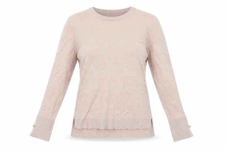 Mango Womens Pink Round Neck  Polyester Pullover Jumper Size 8