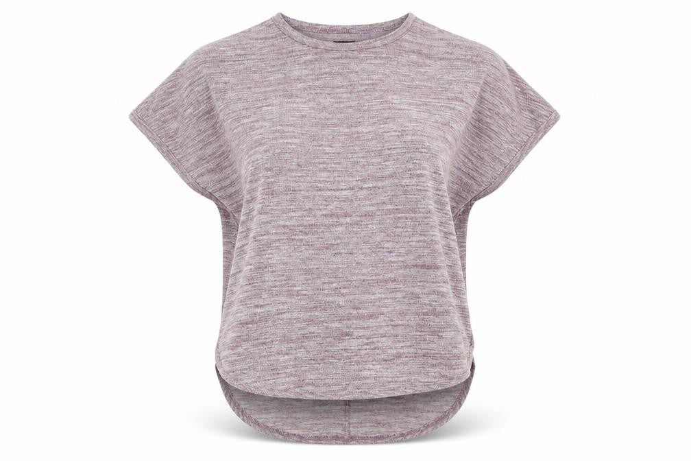 Front view of New Look women’s purple cotton pullover sweatshirt, size M