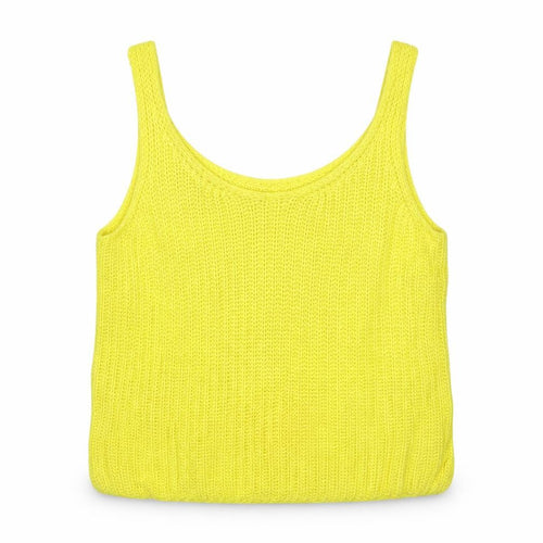 Primark Womens Yellow V-Neck  Viscose Vest Jumper Size 8   - Cropped