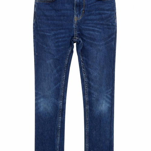 Matalan Girls Blue  Cotton Skinny Jeans Size 10 Years  Regular Button
