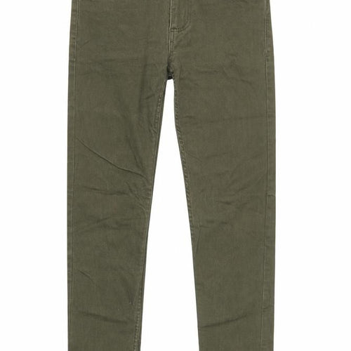 Primark Womens Green  Cotton Skinny Jeans Size 28 L30 in Regular Button