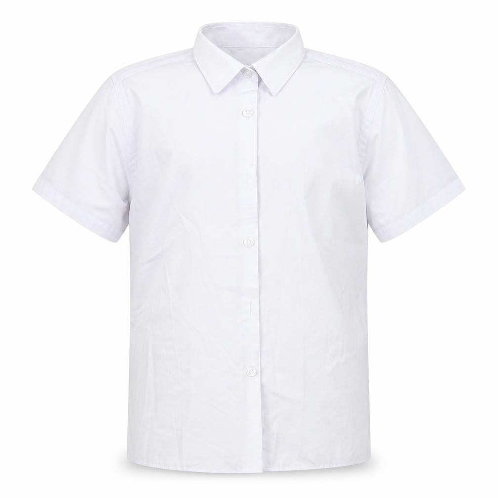 Marks & Spencer Boys White  Polyester Basic Button-Up Size 7-8 Years Collared Button - School Wear
