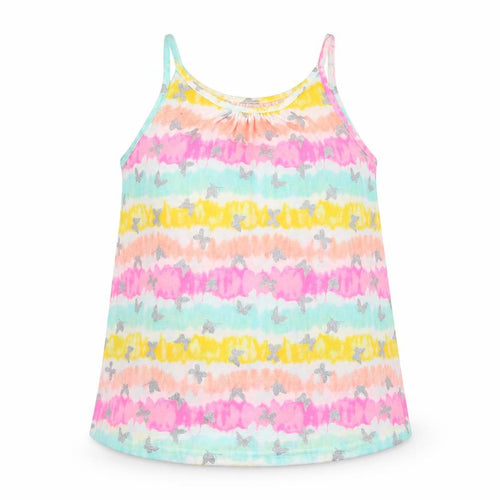 Isaac Mizrahi Girls Multicoloured Floral Polyester Camisole T-Shirt Size 7-8 Years Round Neck  - Tie Dye