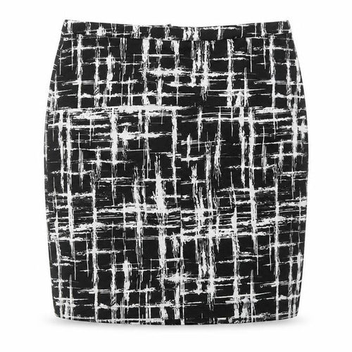 Louche Womens Black Geometric Polyester Straight & Pencil Skirt Size 14   Zip