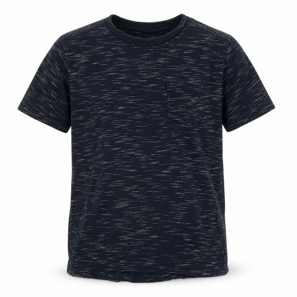 Front view of Next boys’ grey cotton basic t-shirt, size 6, years crew neck pullover