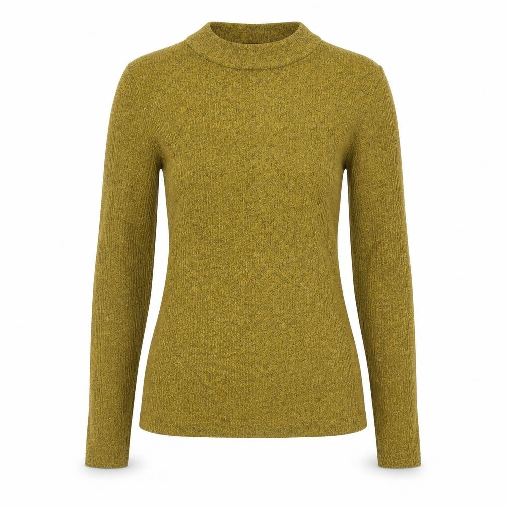 Next Womens Yellow High Neck  Polyester Pullover Jumper Size 6