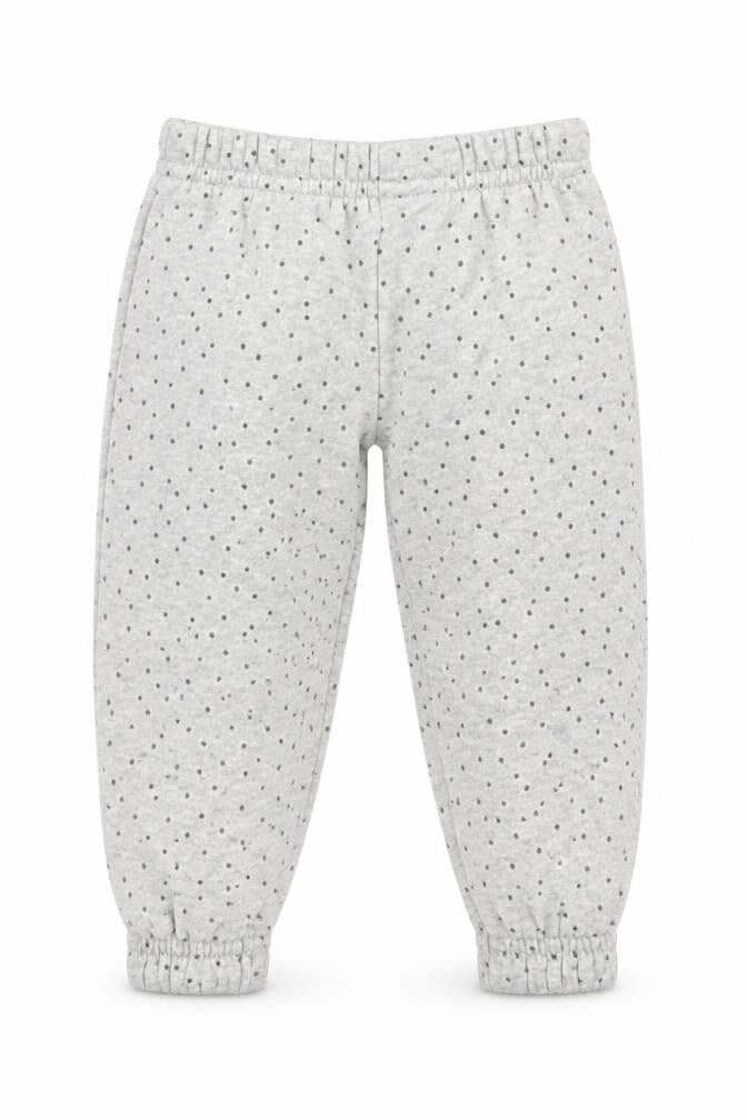 Primark Girls Grey Polka Dot Cotton Jogger Trousers Size 9-12 Months  Pullover