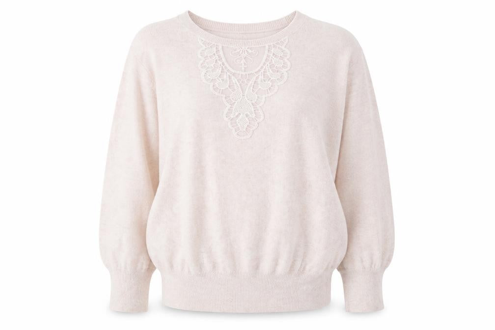 Dorothy Perkins  Womens Pink Round Neck  Cotton Pullover Jumper Size 14