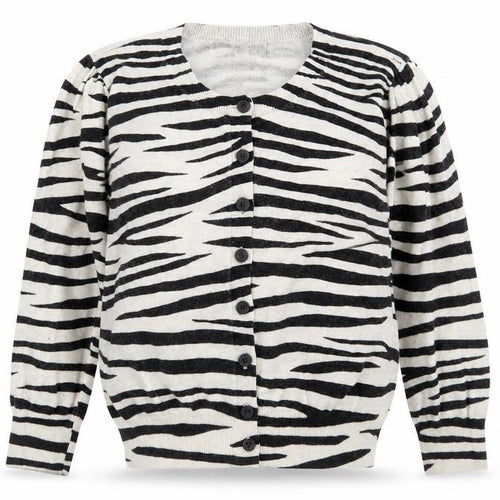 Dorothy Perkins Womens Beige Round Neck Animal Print Cotton Cardigan Jumper Size 8