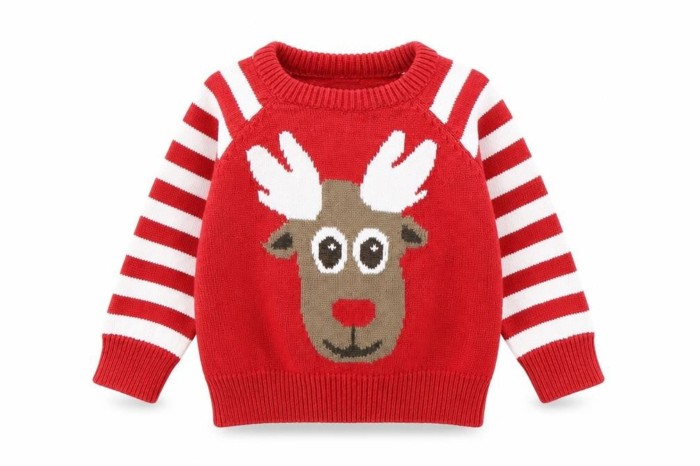 Rebel Baby Red Striped Cotton Pullover Jumper Size 9-12 Months  Pullover - Christmas jumper