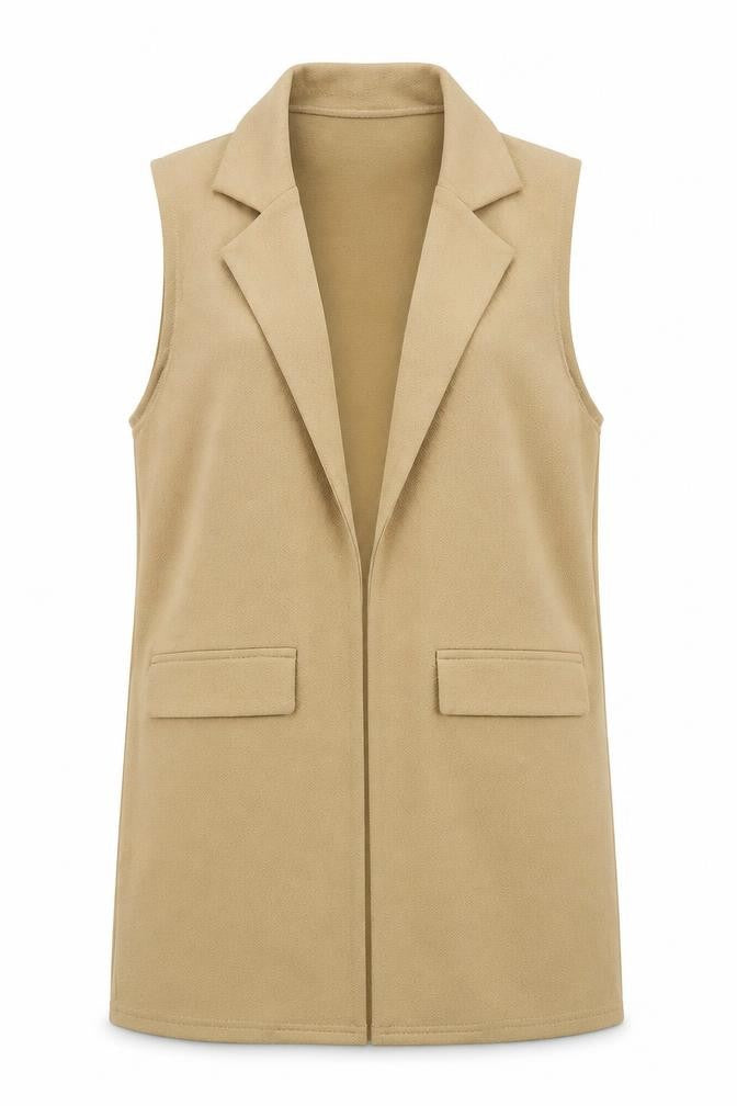Cameo Rose Womens Beige Polyester Jacket Blazer Size 8
