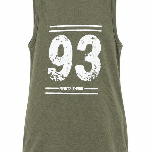 Miss E-vie Girls Green  Cotton Basic Tank Size 6-7 Years Round Neck