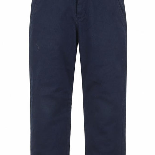 George Boys Blue  Polyester Dress Pants Trousers Size 6-7 Years  Regular Hook & Eye