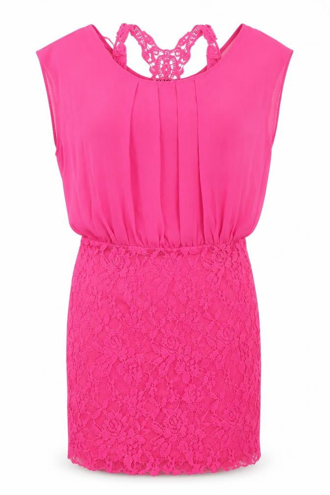 Tokyo Doll Womens Pink  Polyester Pencil Dress  Size 12  Round Neck