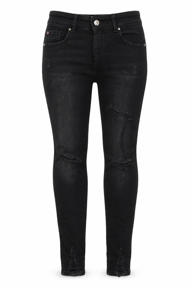 Denim Co Womens Black  Cotton Skinny Jeans Size 8 L27 in Regular Button